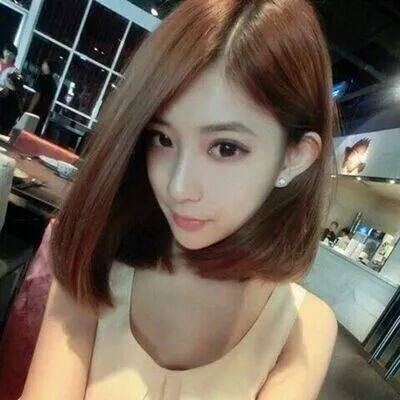 帅气中分假发女短发bobo气质真发短直发逼真修脸波波头假发套包邮