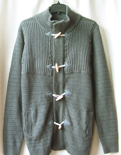 全棉加厚中长款外套半高领毛衣休闲厚重3斤A305