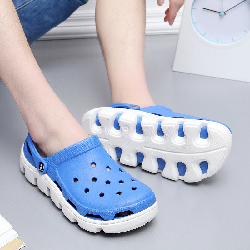 2019 new pattern summer man Dieter Crocs leisure time Beach shoes Sandals The thickness of the bottom non-slip Baotou Large slipperin the Men's Shoes, Sandals, Crocs category - from Buy2taobao.com to provide professional Taobao agent buy service