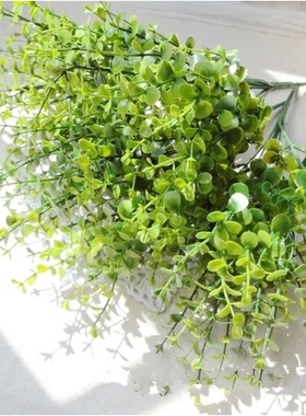 绿色植物尤加利塑料绢花