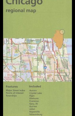 【预售】Folded Map Chicago & Vicinity Regional Il