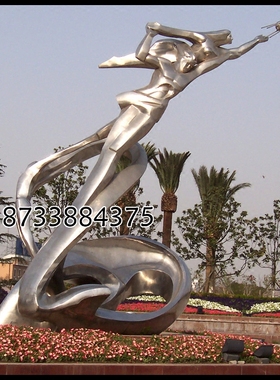 不锈钢城市广场园林景观人物雕塑