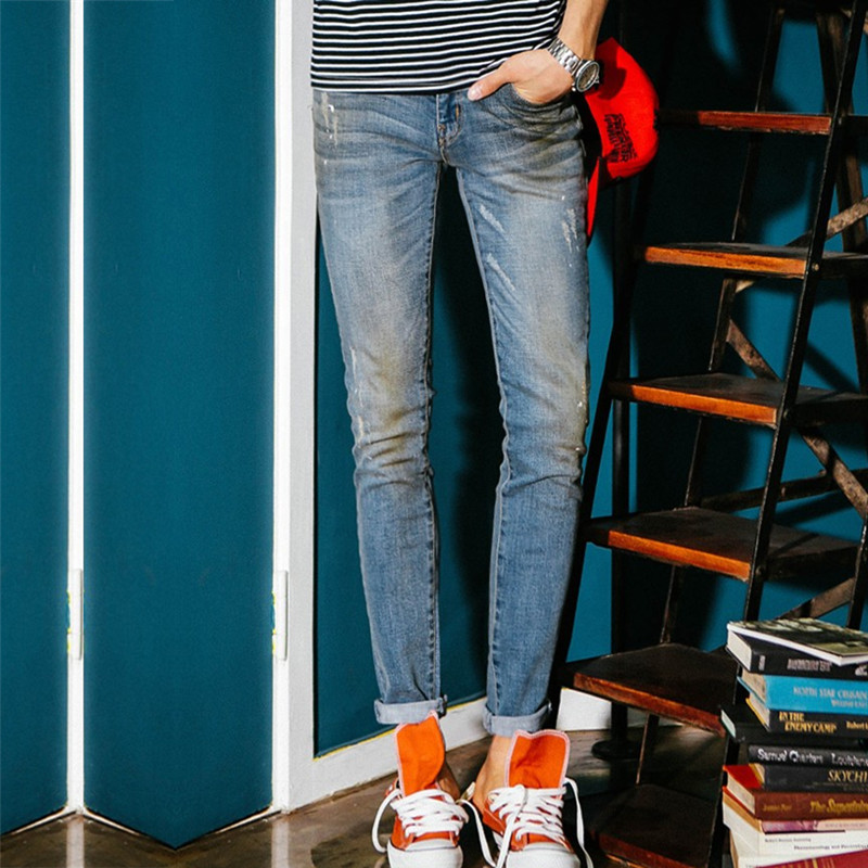 Jeans pour adolescent pieds Slim en coton - Ref 1485610 Image 1