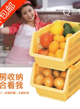 进口inomata叠加式厨房置物架