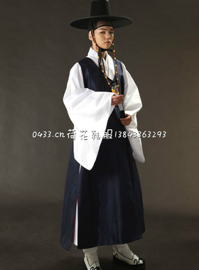 韩国进口洋缎子男士韩服/男士富人家族韩服/H-M01107-2
