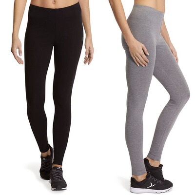 domyos女式健身跑步运动打底衬裤