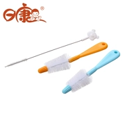 Bàn chải rơm Rikang bàn chải núm vú đa chức năng chai núm vú bàn chải pipet 3 mảnh RK3503 - Thức ăn-chai và các mặt hàng tương đối