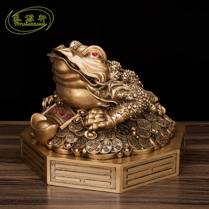 金蟾摆件招财三足蟾蜍金蝉新店铺开业礼品家居客厅办公室装饰品