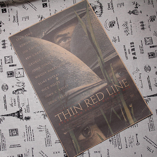 细细的红线 电影海报 the thin red line 红色警戒 西恩潘海报