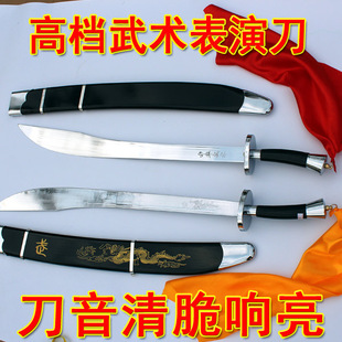 半硬半软太极刀中华武术刀软刀响刀单花刀太极武术表演刀未开刃