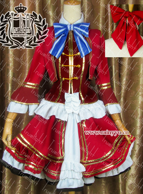 白夜之城Cosplay闪之轨迹2艾尔芬公主公式人设服装红色裙子定做