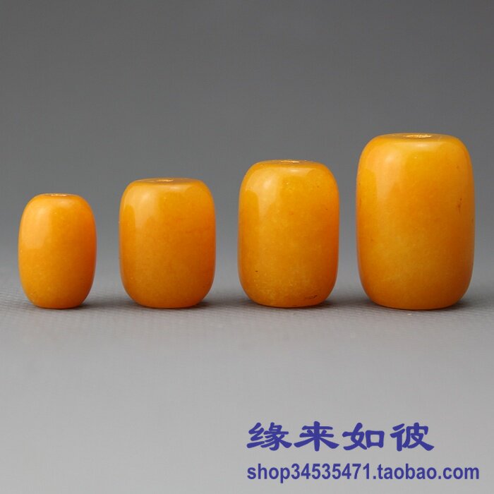 蜜蜡色黄玉髓藏式长桶珠隔珠DIY菩提佛珠手链饰品配饰配件百搭