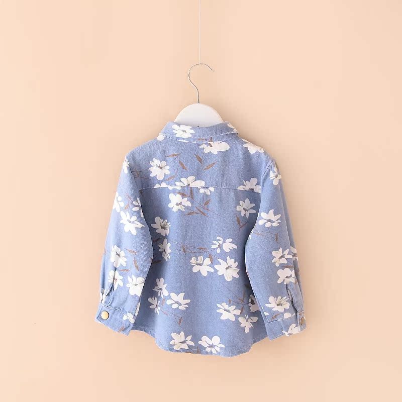 Chemise fille à manche longue en toile - Ref 2088702 Image 4