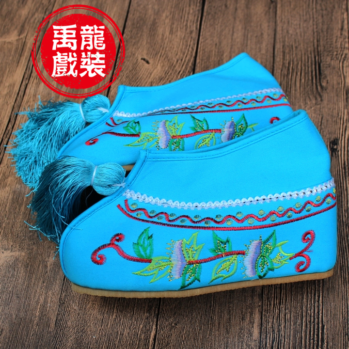 戏曲戏剧服装用品京剧越剧绣花鞋古装小姐内增高彩鞋垫高彩鞋戏鞋