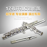 Mandolino Ống đuôi cong cộng với phím B 17 lỗ mở C dụng cụ sáo Mạ bạc - Nhạc cụ phương Tây kèn tàu