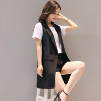 2019 xuân mới vest nữ dài voan cardigan phù hợp với áo khoác ngựa kích thước lớn không tay vest vest nữ - Áo vest áo khoác nữ hàng hiệu