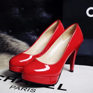 ol单鞋 2017春秋新款 高跟防水台细跟尖头一字扣带性感约会浅口女鞋