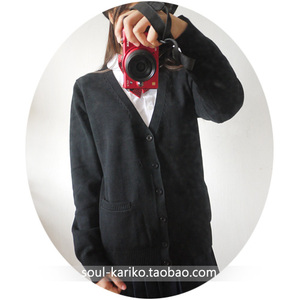 【狩】厂家直发JK制服针织开衫毛衣加厚男女长袖针织衫