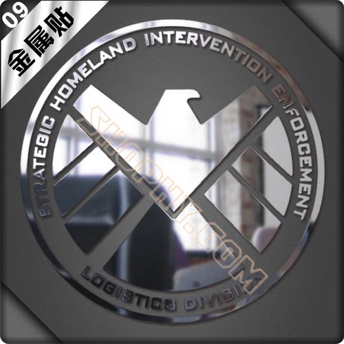 神盾局漫威复仇者美国队长钢铁侠金属贴纸动漫周边手机自行车09