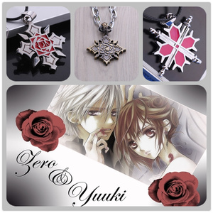 动漫周边吸血鬼骑士项链黑主学院圣蔷薇校徽标志吊坠合金手链戒指