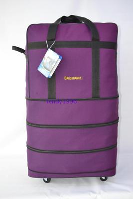 超轻可折叠带轮子托运包