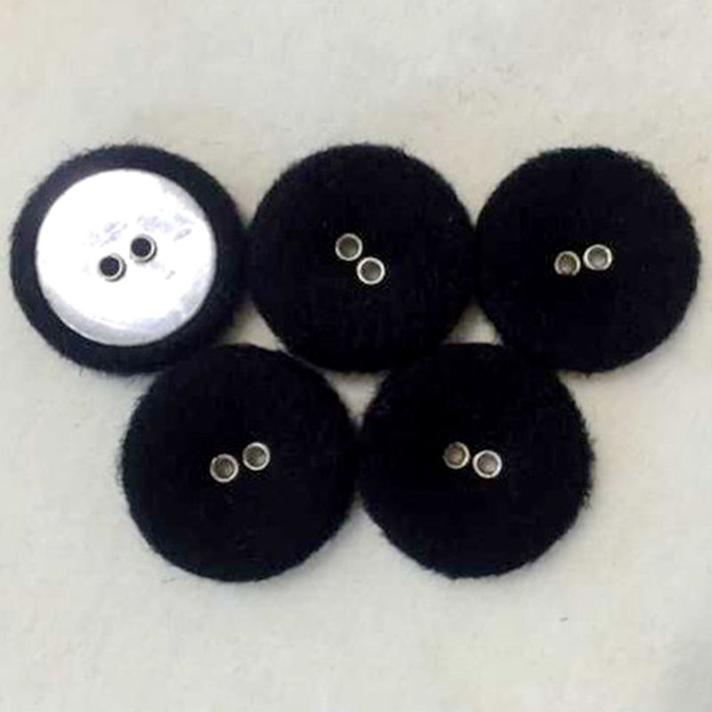 大小号二眼布包鸡眼气眼扣子 纯色羊绒包布纽扣 呢大衣风衣钮扣子
