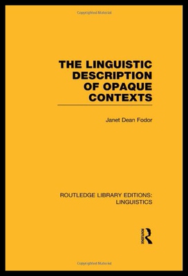 【预售】The Linguistic Description of Opaque Contexts (Rl