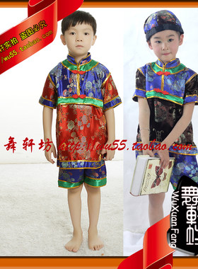儿童上学堂舞蹈演出服装古装书童老夫子三字经游子吟表演服装竹简