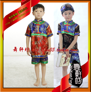 儿童上学堂舞蹈演出服装古装书童老夫子三字经游子吟表演服装竹简