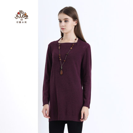 珂蕾朵姆2015冬装新款打底衫中长款宽松薄毛