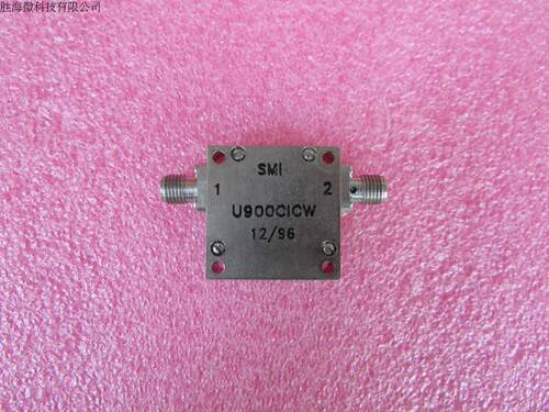 SMI进口 U900CICW  760-830MHz SMA RF 射频微波同轴隔离器 质量包好，包能用 可提供详细测试图 请放心购买 频率范围： 760-830MHz  插损:＜0.6dB 隔离度.:＞20dB SMA接头