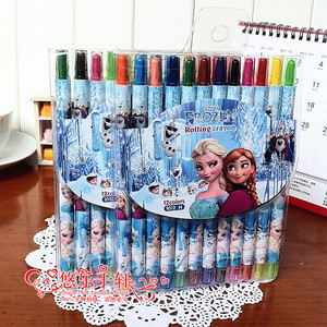 幼儿园儿童绘画笔12/24色旋转蜡笔耐用环保型画画笔学生学习用品