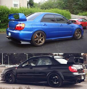 7~9代斯巴鲁翼豹WRX\STI改装挚速版侧裙\挚速款后包角\VT后唇