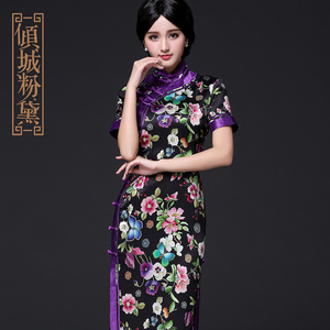 信誉蚕丝日常女旗袍旗袍连衣裙长旗袍改良旗袍女旗袍裙改良旗袍裙