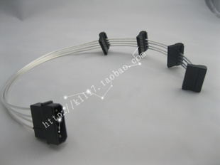 大4p转sata一拖四 IDE转硬盘sata线 镀银线 4p转sata硬盘线