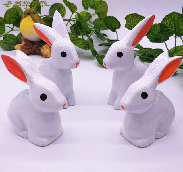 工艺彩绘田园可爱风置物架木雕