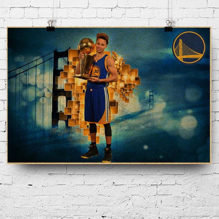 nba球星海报萌神curry萌库金州勇士队斯蒂芬库里warriors复古写真