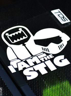 TUTU圖圖车贴 DOMO STIG TopGear贴纸 卡通车手 汽车改装反光贴花