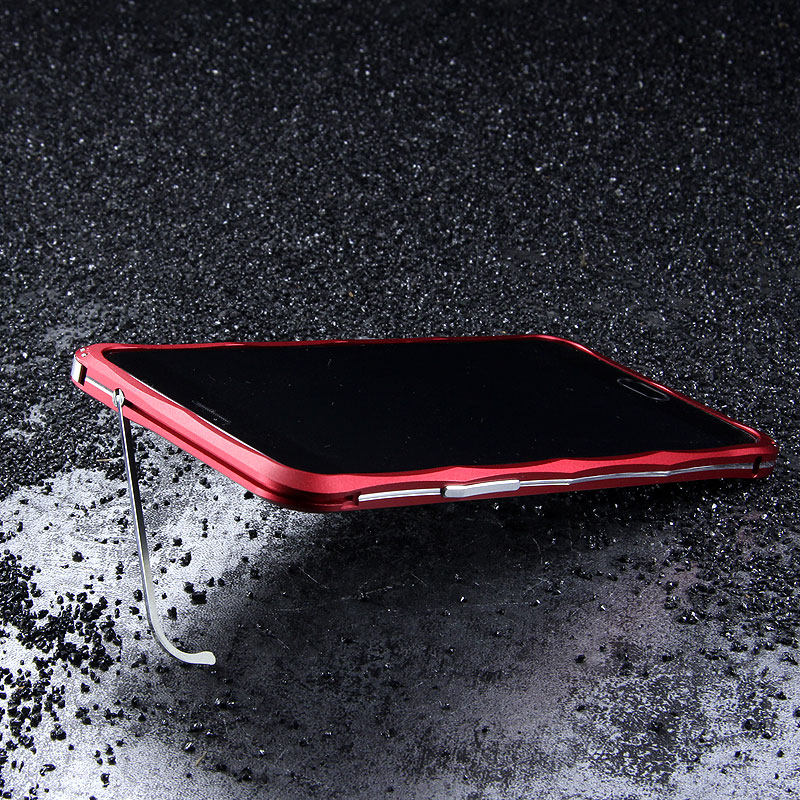 iMatch Slim Light Aluminum Metal Shockproof Bumper with Kickstand for OPPO R9s & OPPO R9s Plus