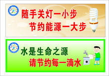 652宣传栏海报展板喷绘素材853节约用电节约用水