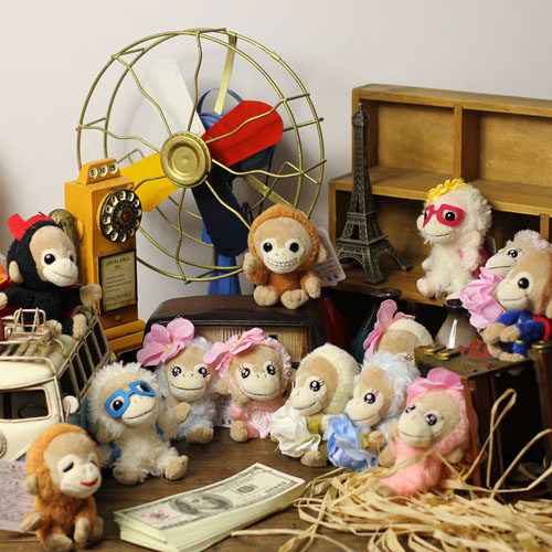 钥匙圈手机链毛绒玩具3个包邮