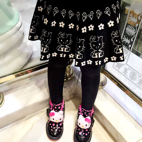 包邮 春装新款女童针织短裙毛线裙蓬蓬裙弹力半身裙子童装