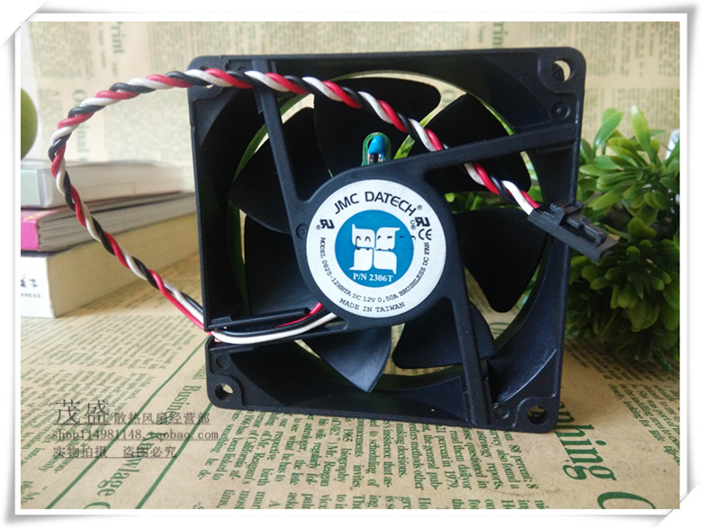 原装JMC DATECH 8025机箱 8CM双滚珠风扇 12V 0.50A 0825-12HBTA