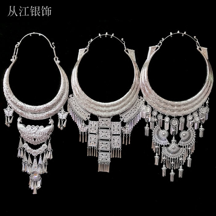 银项圈苗族银项圈儿童项圈苗族银饰苗银饰品少数民族银饰品民族风