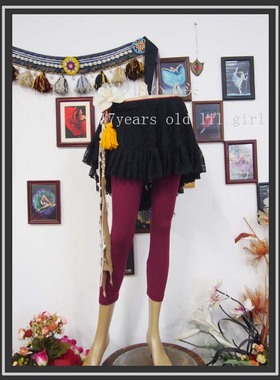 人气肚皮舞胯巾大师新款韩国蕾丝gana3层胯裙活泼年轻魅力 BL53