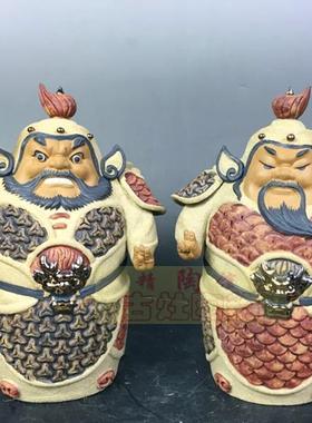 办公室陶瓷摆件小号门神