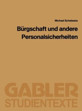【预售】Burgschaft Und Andere Personalsicherheiten