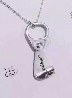 diy925银韩国生日刻字不掉色吊坠