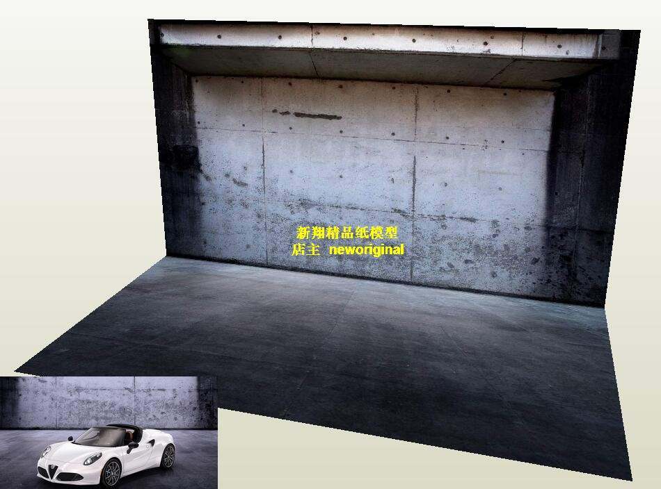 1比18 地下车库 工厂仓库 地库 兵人场景 车模场景 汽车场景模型