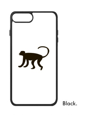 适用于iPhone黑色猴子动物剪影Xr手机壳max保护套678pro硅胶112